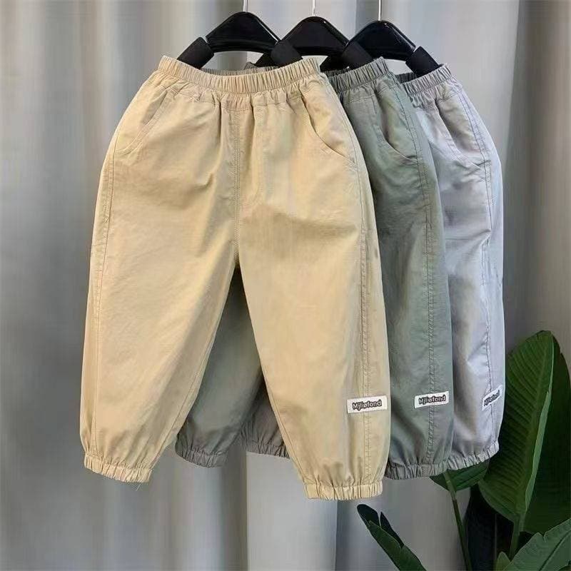 Boys Pants 2026 Spring/Summer Thin Casual Pants, Cargo Pants for Toddlers and Kids, Loose Drawstring Pants for Outdoor Wear