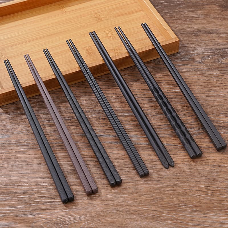 Japanese Alloy Chopsticks, Non-Slip Pointed Tips for Home, Sushi Restaurant, High Temperature Resistant, Anti-Mold, Disinfectable, Commercial Hotel Chopsticks