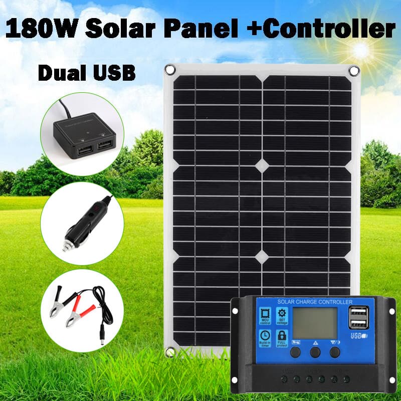 Cross-border Exclusive 20W Dual USB Port Solar Panel Multi-functional Portable Charger Kit - Waterproof