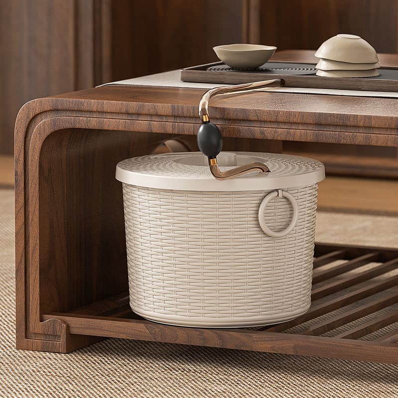 Tea bucket plastic bucket tea ceremony tea tray bucket filter tea bucket tea trash can multifunctional tea set accessories tea dregs bucket