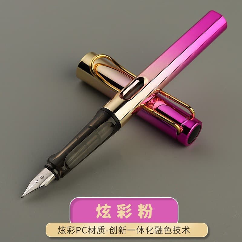 Refillable Ink Cartridge Weizhuang Elementary School Students Colorful Fountain Pen Posture Correction Writing Practice Dual-Use Fountain Pen Wholesale Cross-Border