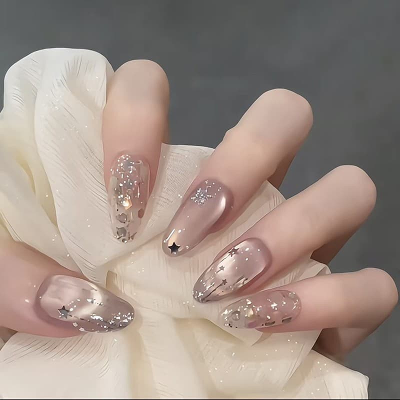Sweet Cat Eye 3D Floral Polka Dot Fashion Girly Bow Versatile European American Style Detachable Press-On Nails