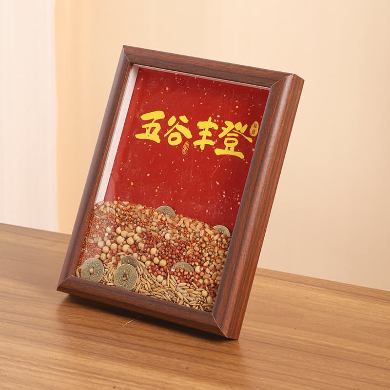 Abundant Harvest Photo Frame Tabletop Decoration Set for Housewarming, New Home Entryway Decor, Living Room Decorative Painting