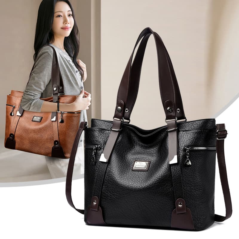 Cross-border large bag 2026 new large-capacity shoulder crossbody handbag retro fashion tote simple women's bags