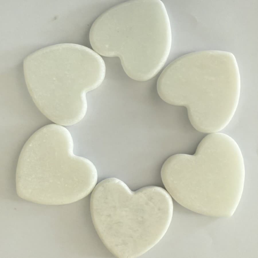 Custom DIY Jewelry Accessories Marble Heart-shaped Stone Inlay Material Components Craft Ornament Stone Wholesale