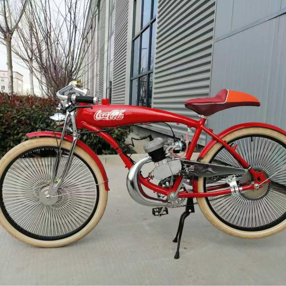 DIY Retro Vintage Bicycle 26-Inch Commuter Collectible Display Motorcycle Retro Electric Bike