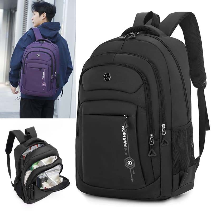 Large Capacity Men's Multi-functional Business 15.6-inch Laptop Backpack Oxford Cloth Commuter Backpack