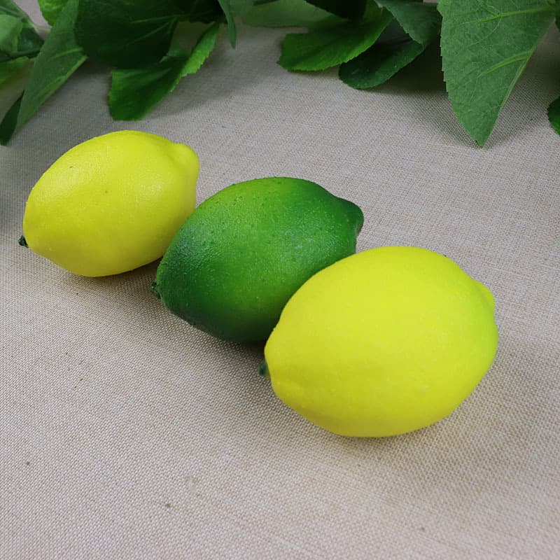 Wholesale simulated fruit lemon model milk tea shop window decorations fake lemon orange apple orange props