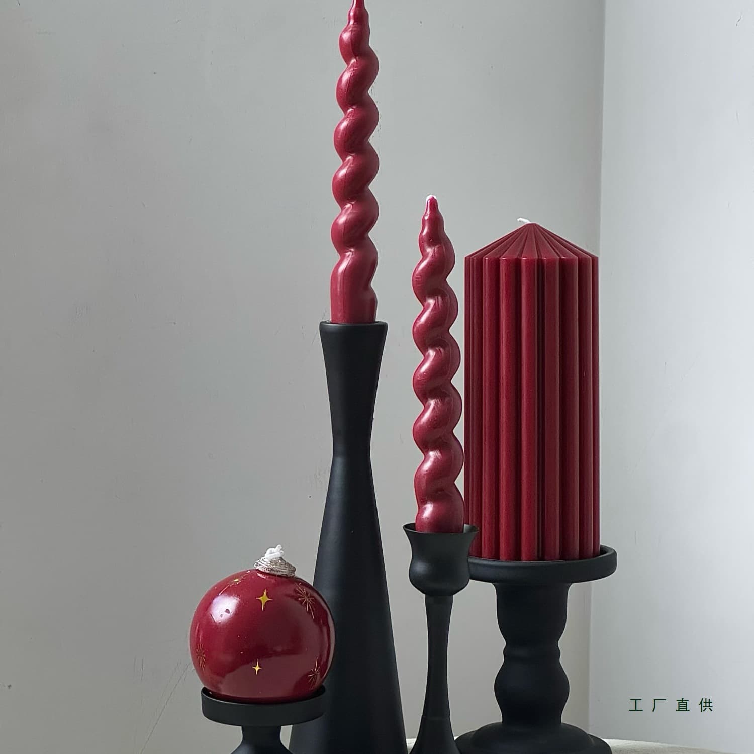 Red Candle Holder Wedding Decoration Home Decor Scented Candle Holder Wedding Joy Candle Decoration Ornament