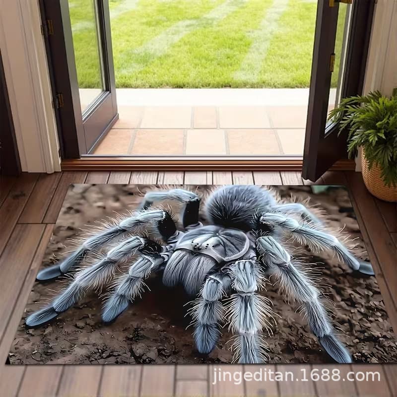 Halloween floor mat big spider bones horror cartoon holiday atmosphere home floor mat cross-border wholesale