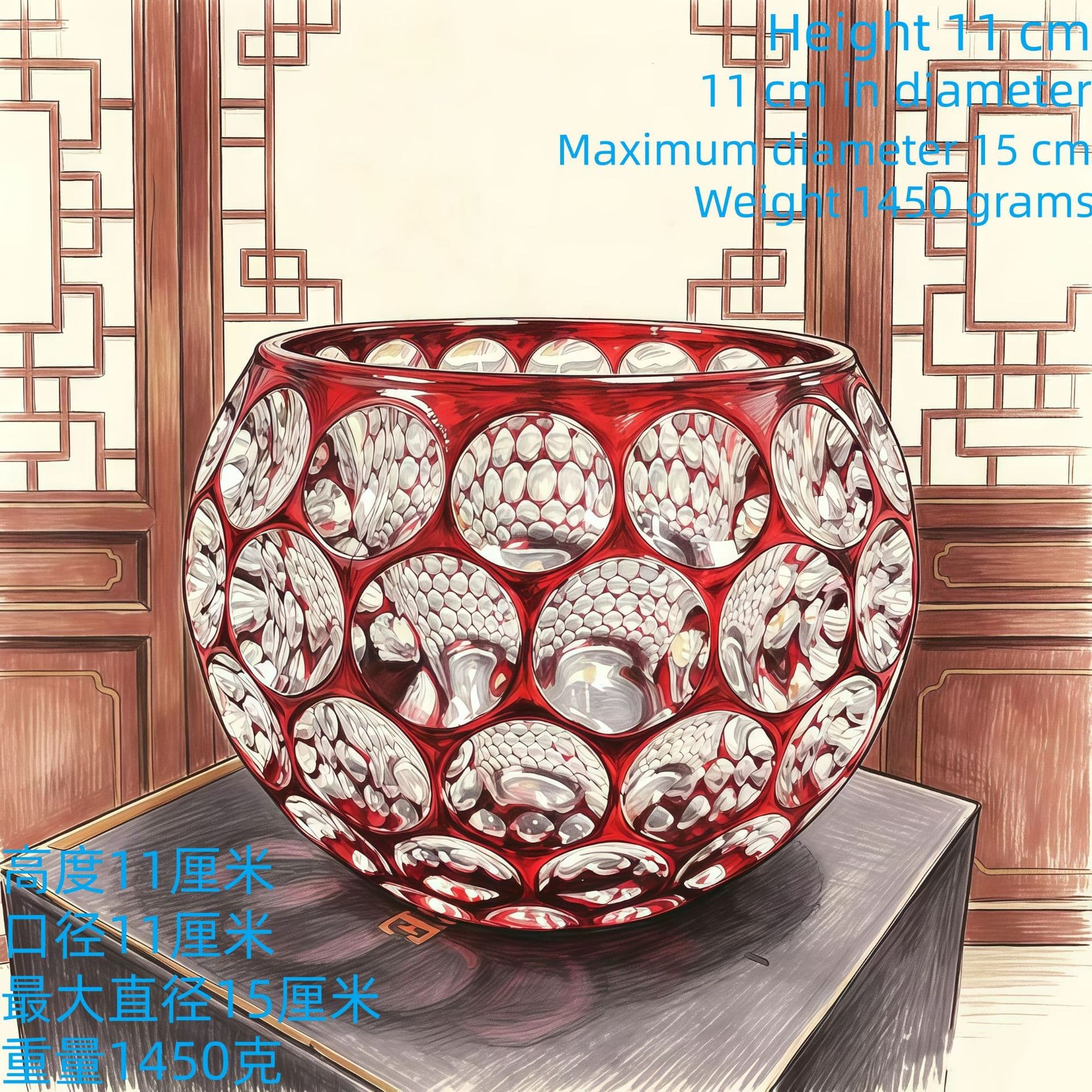 Export Round Glass Ball Vase Decoration Home Showroom Dining Table Flower Arrangement Decoration