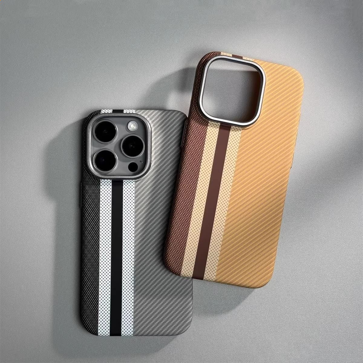 Suitable for iPhone 17 Pro Max Phone Case, Kevlar Pattern Magnetic Hard Case, 16 Carbon Fiber Pattern Anti-Drop Protective Cover