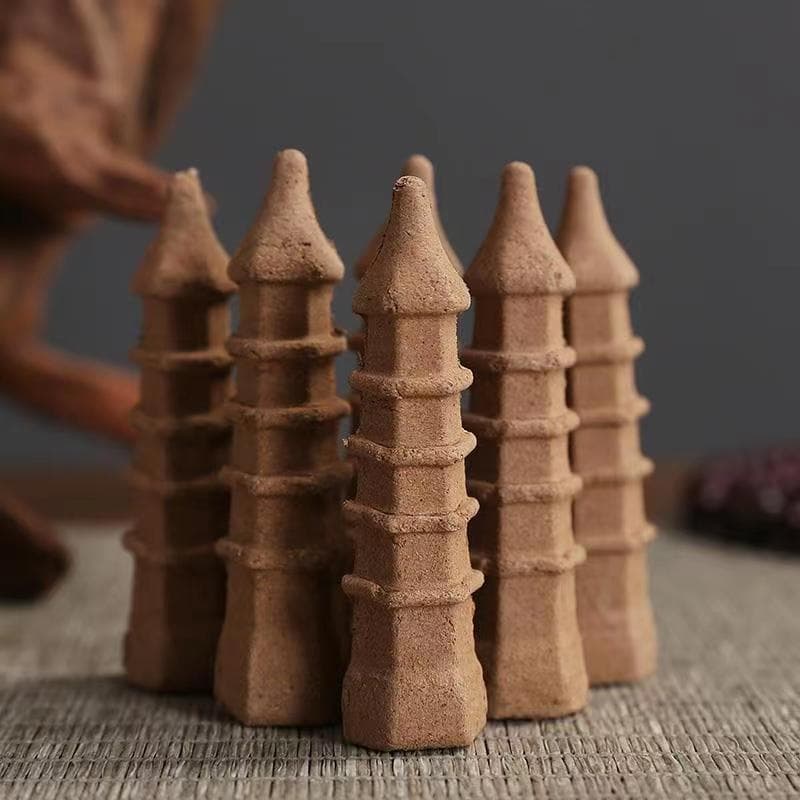 Extra Large Natural Sandalwood Incense for Home Use, Indoor Use, Pyramid Incense, Cliff Cypress, Artemisia, 30-30 Minutes Aromatherapy