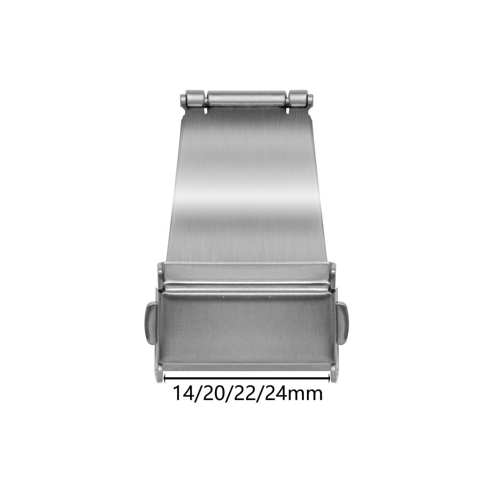 Buckle Accessories 304 Three-Link Watch Band Steel Link Clasp 304 Stainless Steel Double Push Button Folding Watch Buckle
