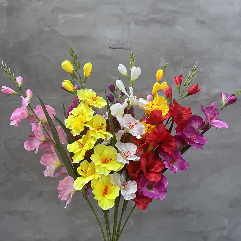 Artificial Single Gladiolus Flower, Realistic Large Gladiolus, High-End Faux Flower for Wedding Decoration, Hotel Scene Decoration, Silk Flower