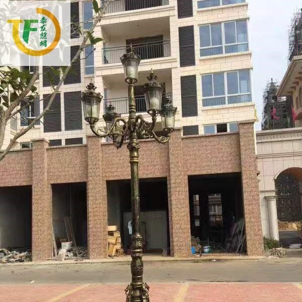 European-style antique sand-cast aluminum garden lamp, die-cast aluminum landscape light, special-shaped outdoor model for Chinese garden scenic spots and parks