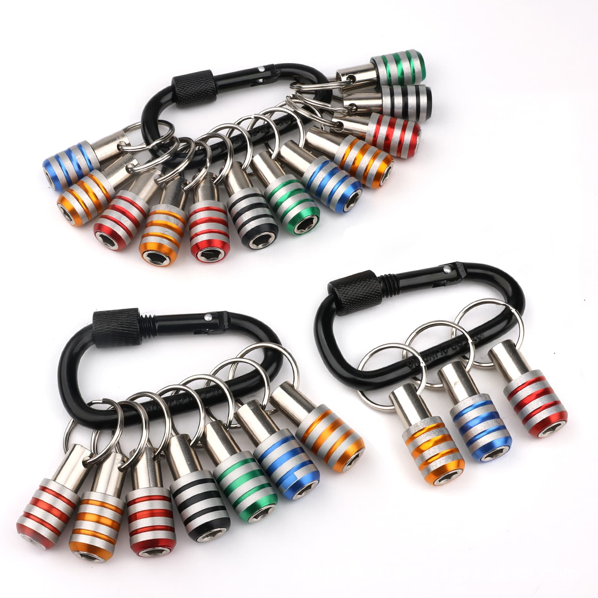 Colorful Bit Storage Keychain 6.35mm Hex Shank Socket Adapter Quick-Release Bit Holder Extension Rod