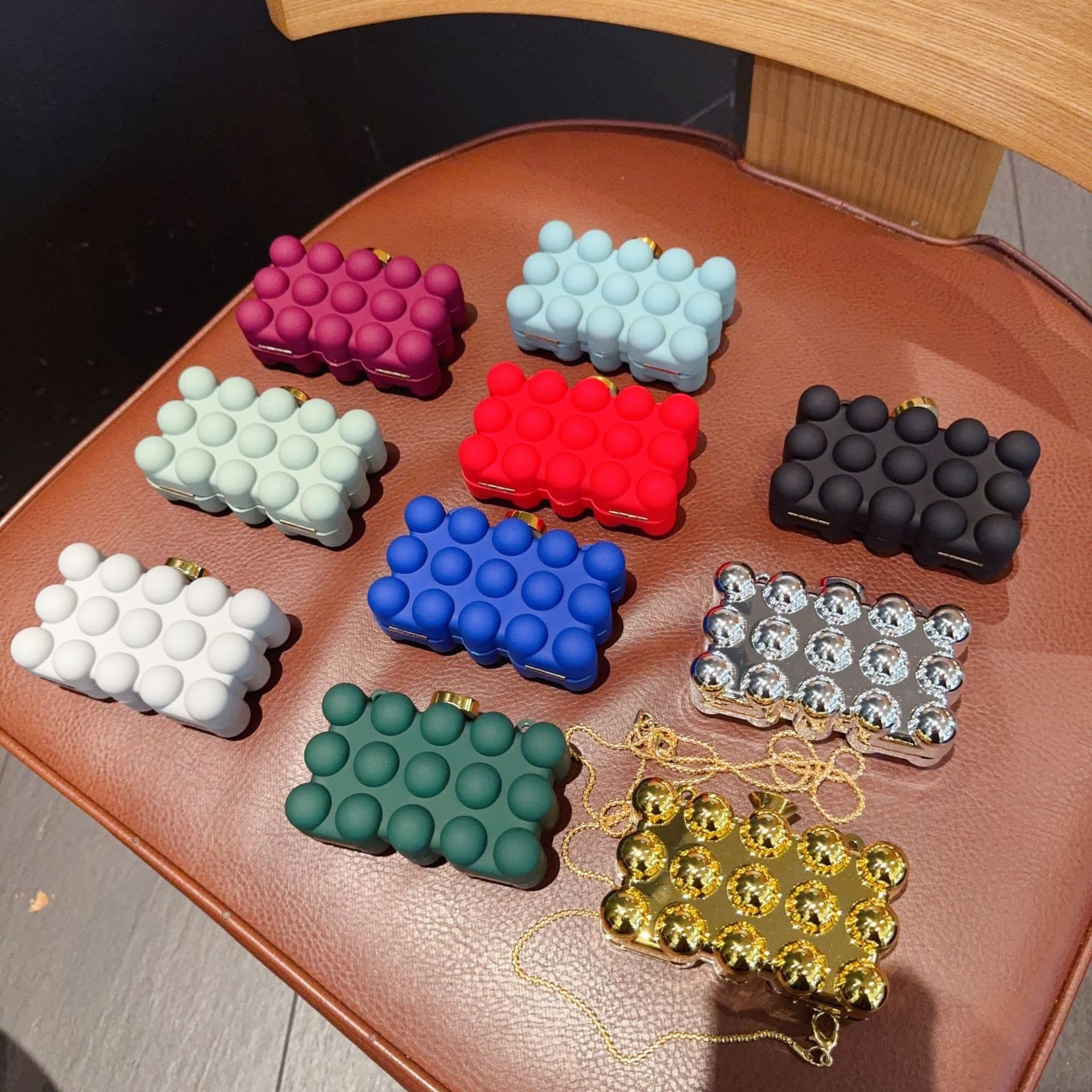 New Cross-Border Acrylic Evening Bag Creative Egg-Shaped Bag Single Shoulder Banquet Fashion Design Mini Evening Bag
