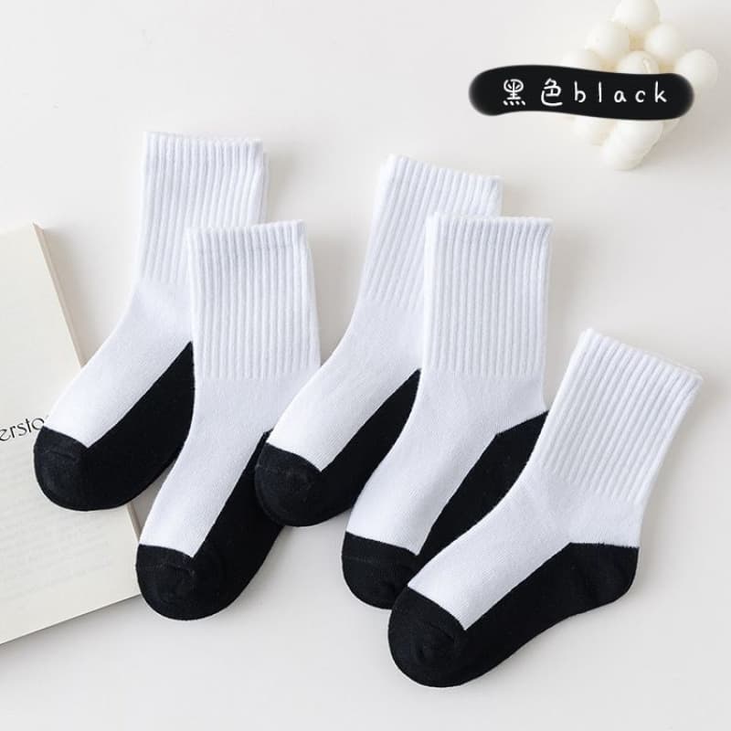 Campus White Socks for Elementary Students Cotton Socks White Mid-High Calf Socks Class A Mesh Top Kids Socks Wholesale