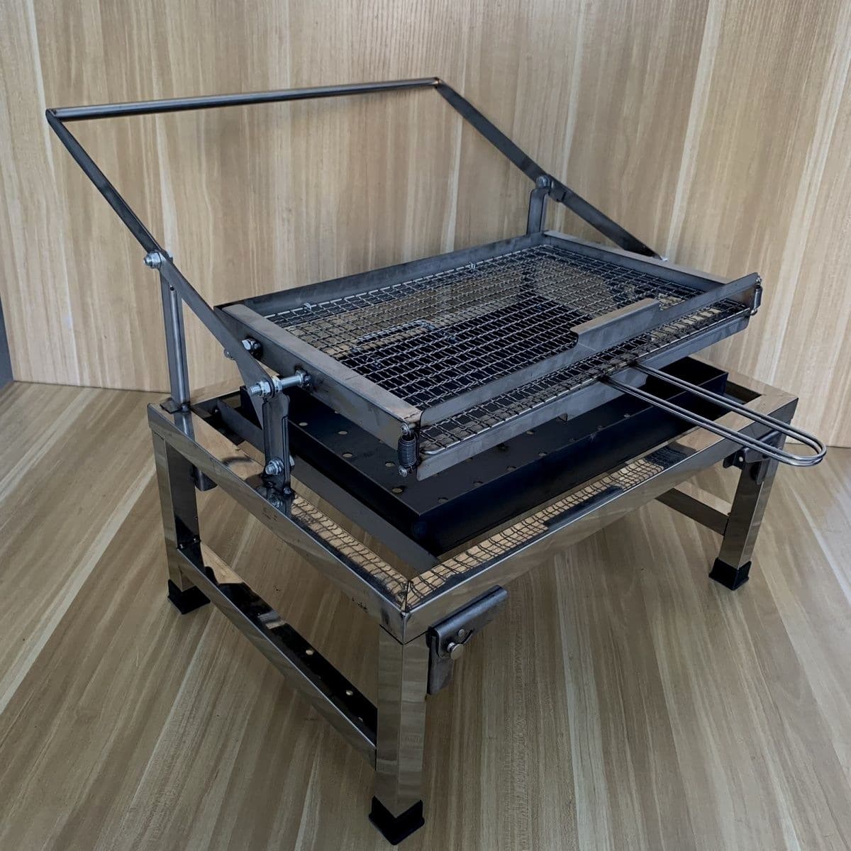 Foldable BBQ Grill Camping Fish Roaster Flip Portable New Outdoor Stainless Steel Barbecue Stove