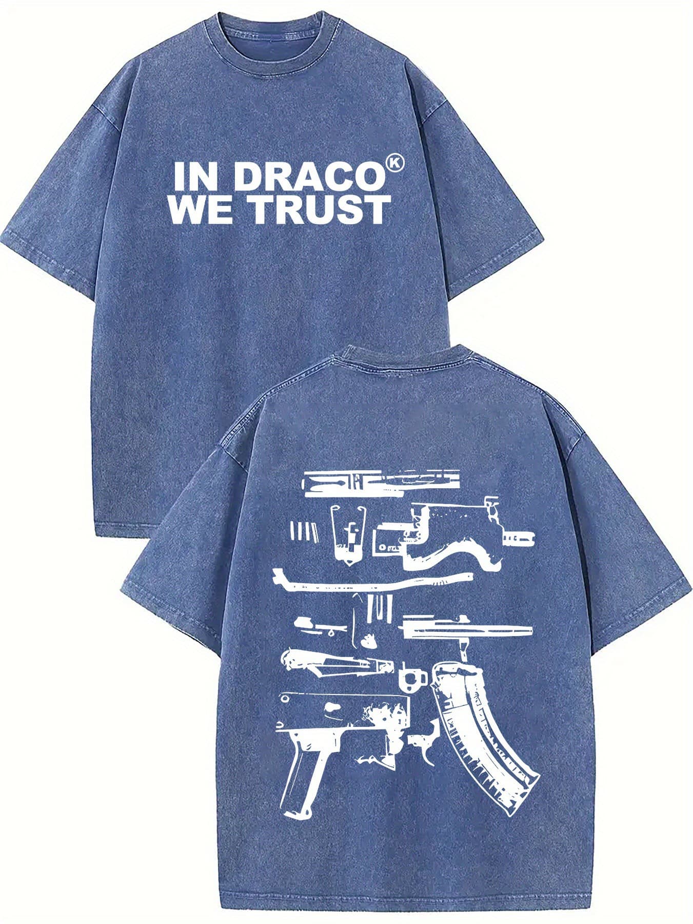 IN GLOCK WE TRUST Patterns Vintage Washed High Quality Cotton