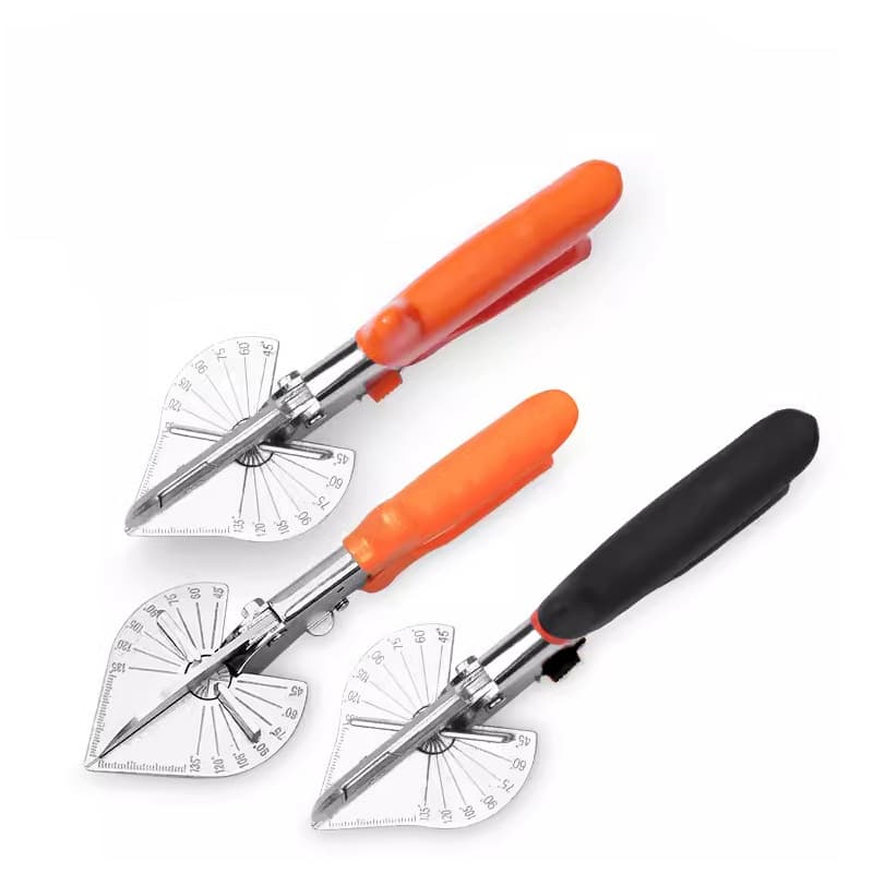 Universal Multi-Functional Right-Angle Scissors for 45/90 Degree U-Shaped Edging Strips, Wire Duct, and Woodworking