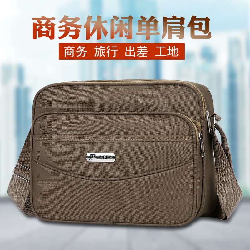 New Waterproof Money Collection Bag Canvas Business Shoulder Bag Unisex Crossbody Bag Oxford Cloth