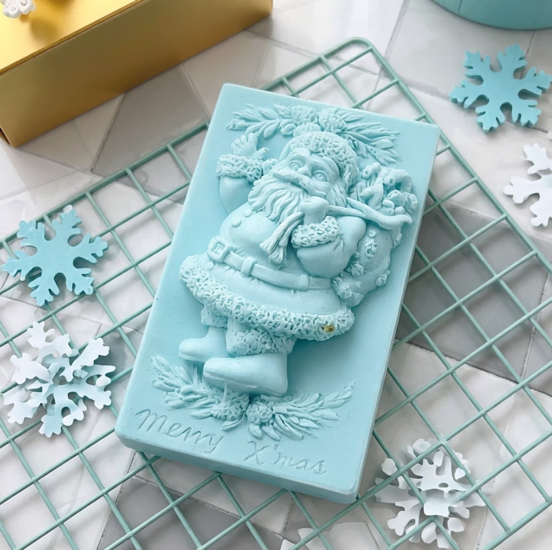 S124 Santa Claus Soap Mold / Handmade Soap / Silicone Mold / Candle Mold / Soap Mold / Cement Plaster Mold