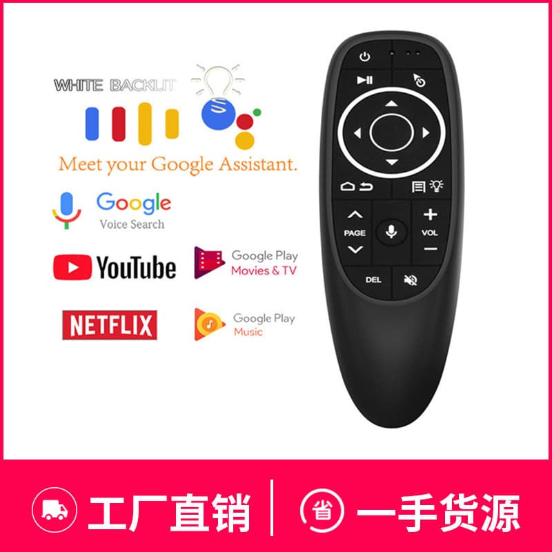 New G10S PRO Backlit Voice Air Mouse 2.4G Wireless Remote with Six-axis Gyroscope