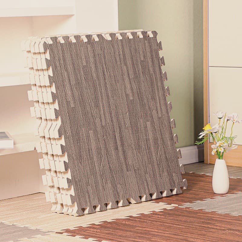Environmentally friendly EVA imitation wood grain splicing floor mat foam children's crawling mat home climbing mat puzzle thickened carpet