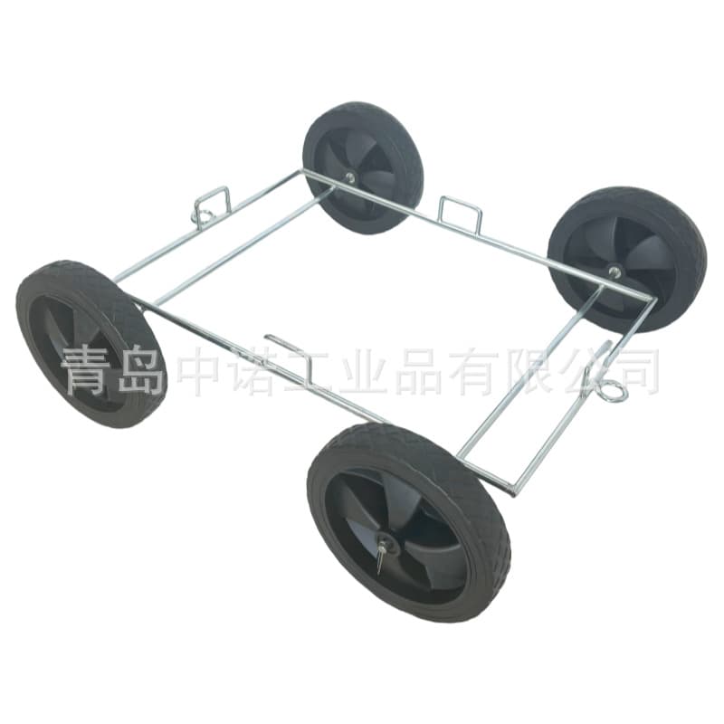 Quiet Hand Trolley Cart with Handle for Beach and Sand Transport, Iron/Steel Beach Sand Trailer