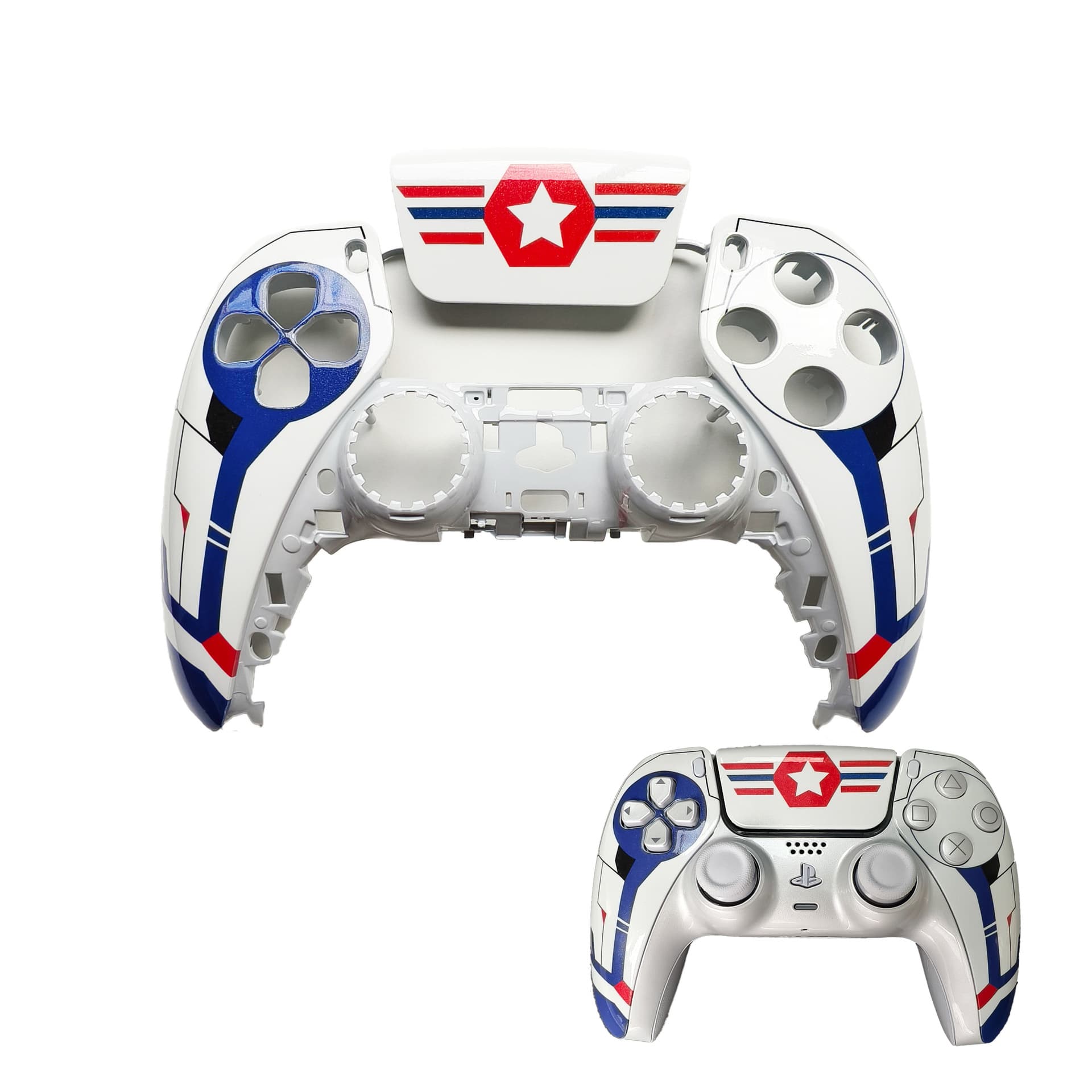 ps5 shell ps5 game controller DIY pattern replacement shell game controller water transfer water sticker PS5 controller shell