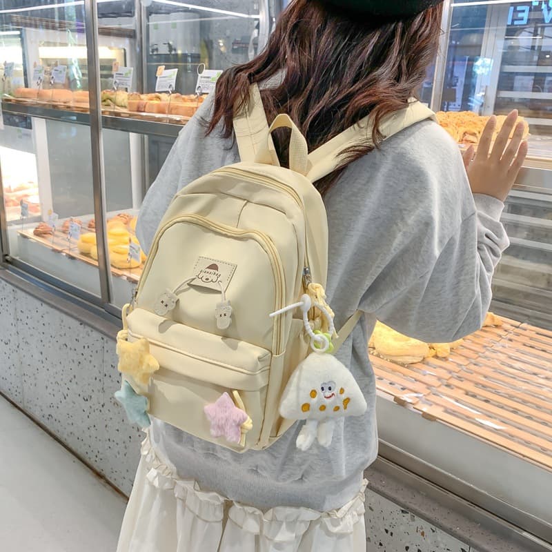 Japanese ins style soft girl cute girl backpack small size college student lightweight mommy bag backpack small school bag for women