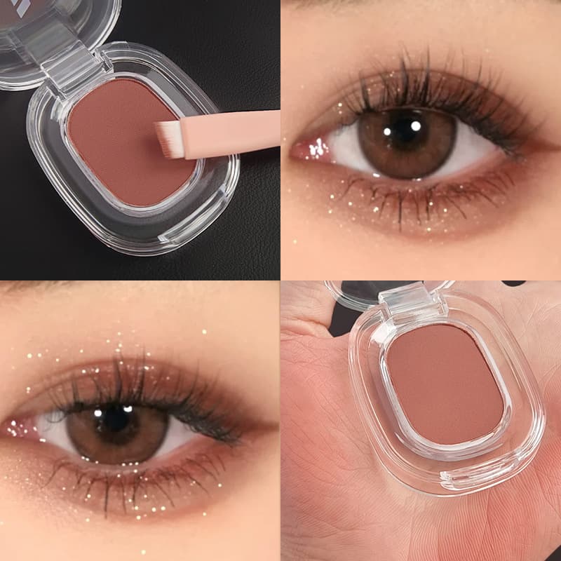 MGL Low-Saturation Smoky Pink Single-Color Eyeshadow Palette Matte Natural Makeup Fine Shimmer Portable Affordable Daily Student Eyeshadow Wholesale