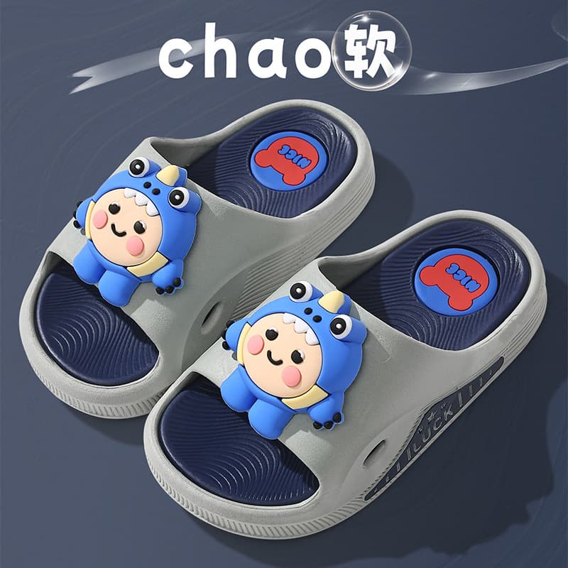 Children's Slippers Summer Cartoon Soft Sole Non-Slip Home Bathroom Indoor Slippers for Men, Women, and Kids, Parent-Child Matching Sizes
