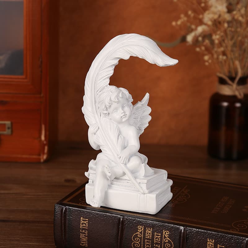 Cross-border statue feathered angel figurine living room store office desk decoration couple Cupid resin craft