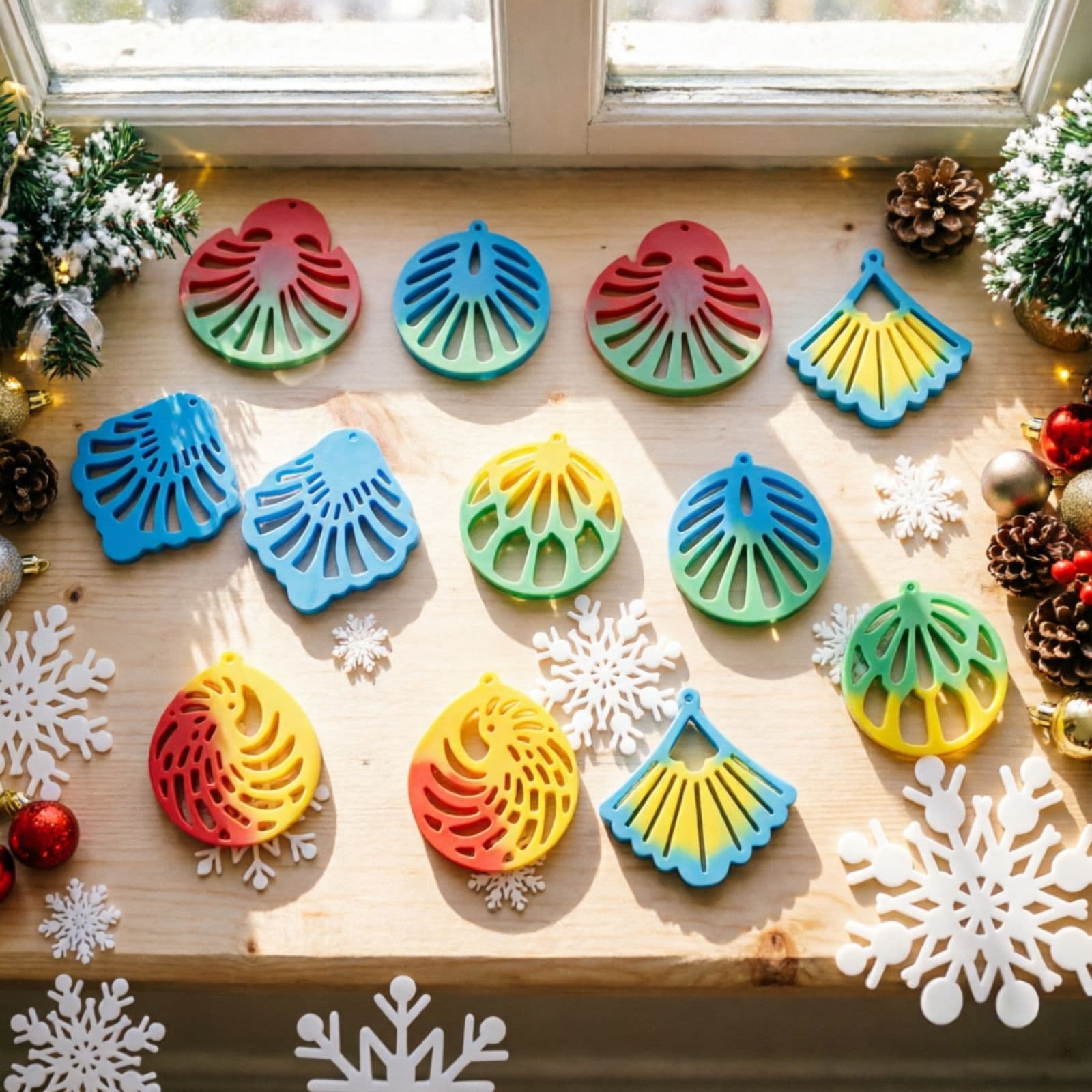 Z0080 Fan Shell Earring Mold Silicone Mold Decoration DIY Silicone Mold
