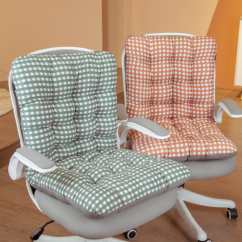 Office Computer Chair Seat Cushion Backrest Pillow Integrated Autumn/Winter Student Desk Chair Pad Lumbar Support Cushion