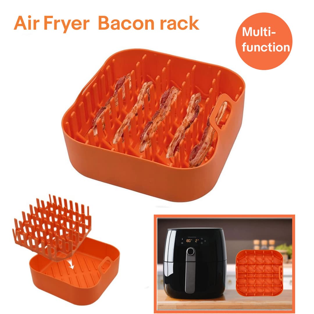 Air Fryer Silicone Bacon Tray Bacon Rack Microwave Taco Rack