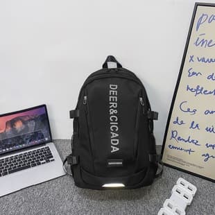 Women's College Student Simple Casual Travel Laptop Backpack Men's Trendy Ins High School Large Capacity Backpack