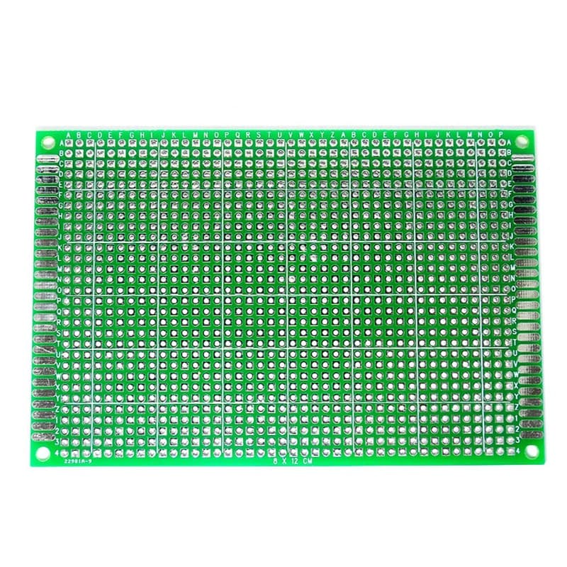 Risym Double-sided Tin-plated PCB Board, High-quality Fiberglass Board, 8x12cm, 1.6mm Thickness, Perfboard, Experiment Board