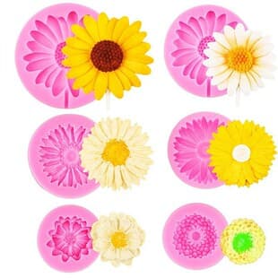 Daisy, Chrysanthemum, Sunflower Shape Silicone Mold, Chocolate Mold, Cake Decorating, Baking Mold, Clay Mold