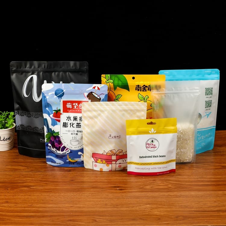 Food Zipper Plastic Packaging Bags Dried Fruit Bags Melon Seeds Peanut Vacuum Bags Beef Packaging Self-Sealing Bags Snacks