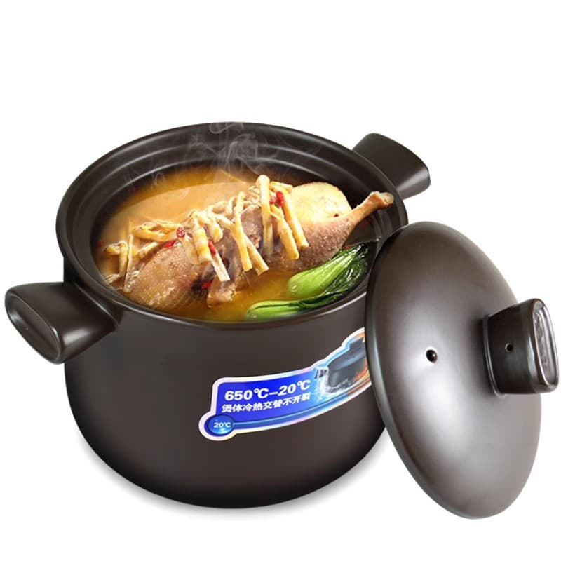 Small Ceramic Clay Pot for Clay Pot Rice, Gas Stove Special Soup Pot, Earthenware Pot for Home Soup Cooking