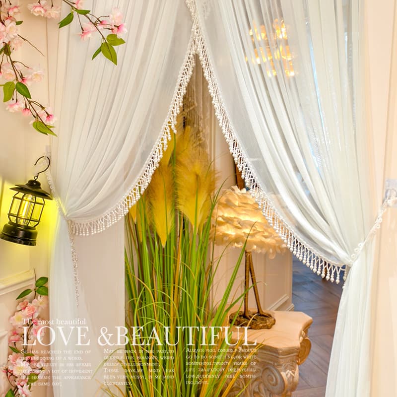 [Original Custom] Elsa Princess Ambiance Door Romantic Long Partition Curtain Bedroom Hallway Sheer Door Curtain