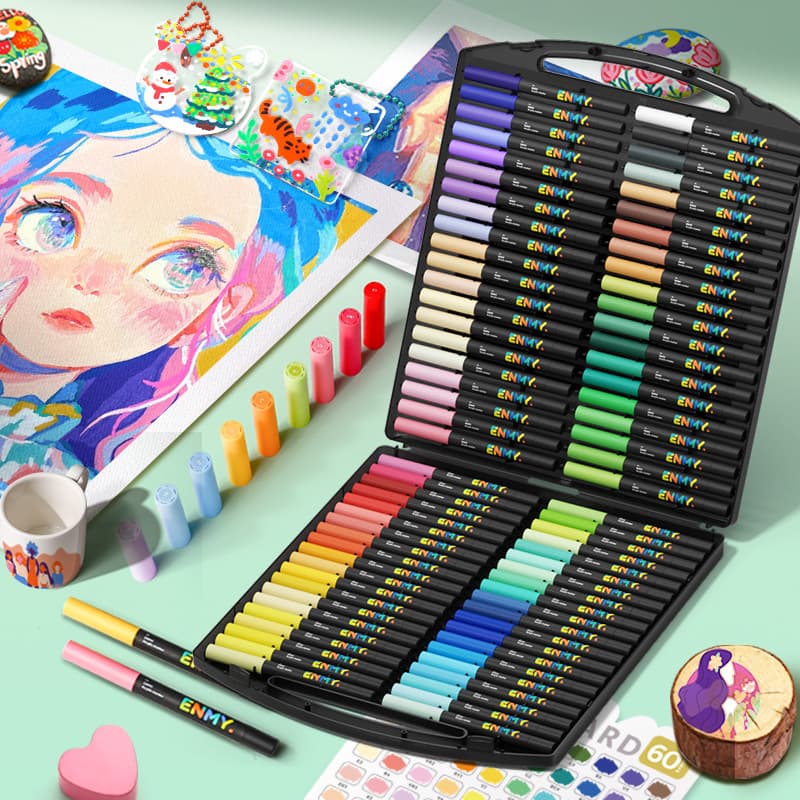 Exclusive Agent Offer: ENMY Little Black Box Marker (English Version) - Direct Liquid Acrylic Marker Professional Edition Brush