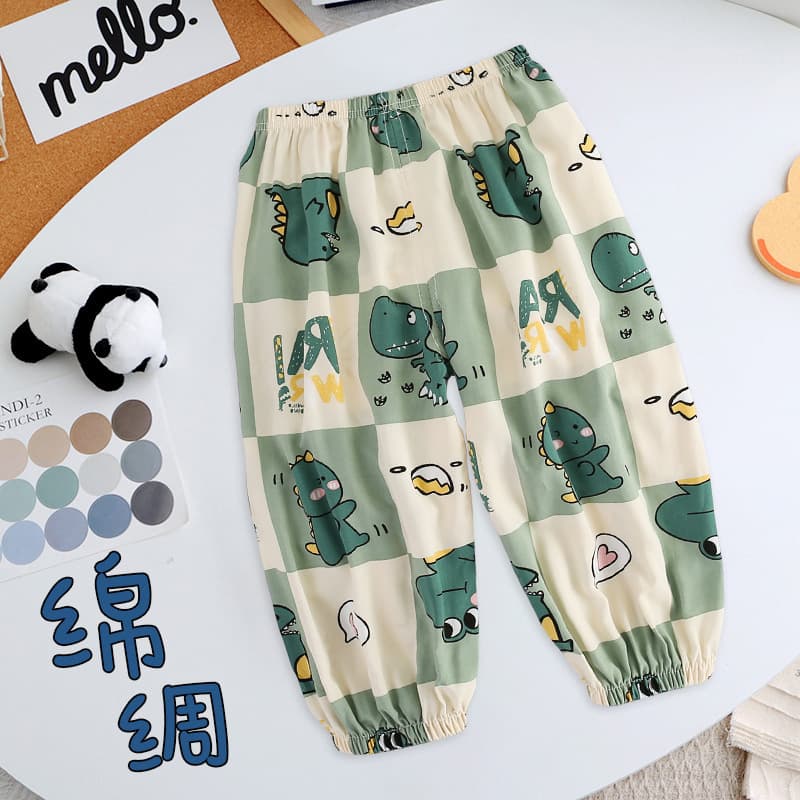 New Summer Children's Cotton Gauze Mosquito-Proof Pants, Boy's Lantern Pants, Girl's Toddler Long Pants, Baby Air Conditioning Home Pants