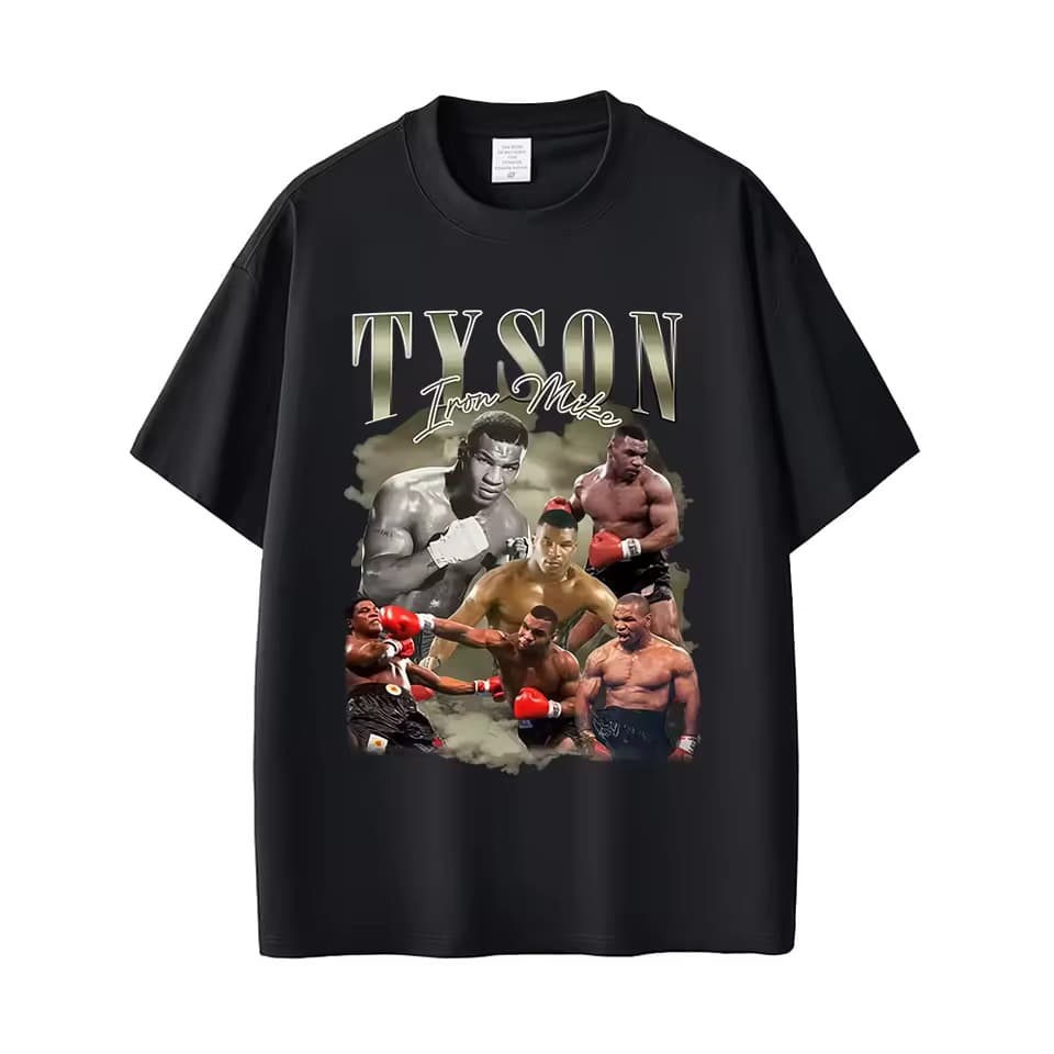 Mike Tyson Graphic T-Shirt for Men and Women, Retro Hip-Hop Gothic Rock T-Shirt for Men, Breathable for Fitness and Gym