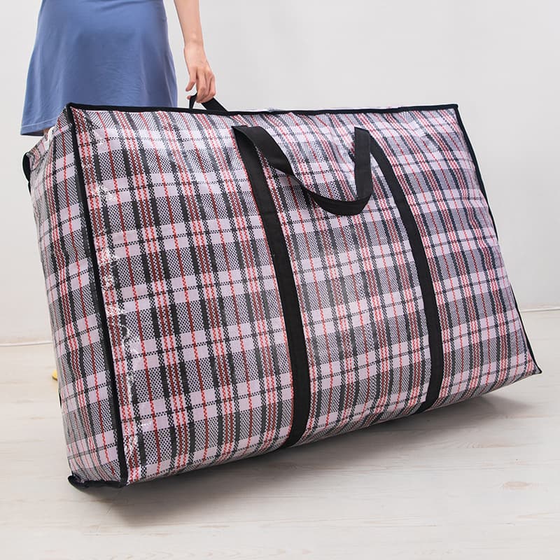 Large Woven Bag for Packing and Moving, Waterproof Snake Skin Bag, Luggage Bag for Clothes and Quilt Storage, Durable and Large Capacity