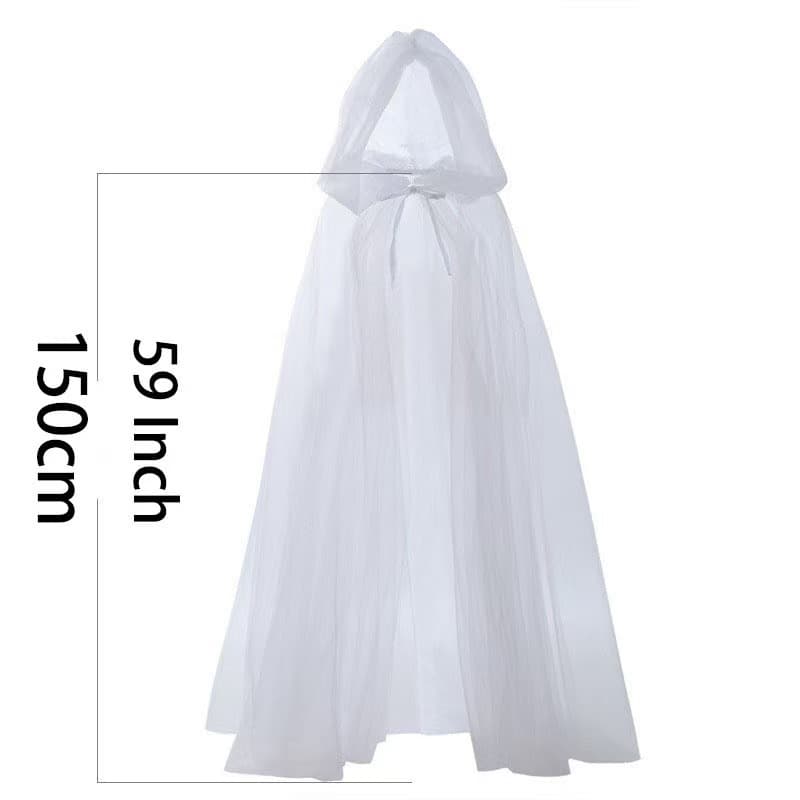 Halloween Hooded Mesh Witch Reaper Cloak Vampire Cape Cosplay Costume Role-Playing Christmas